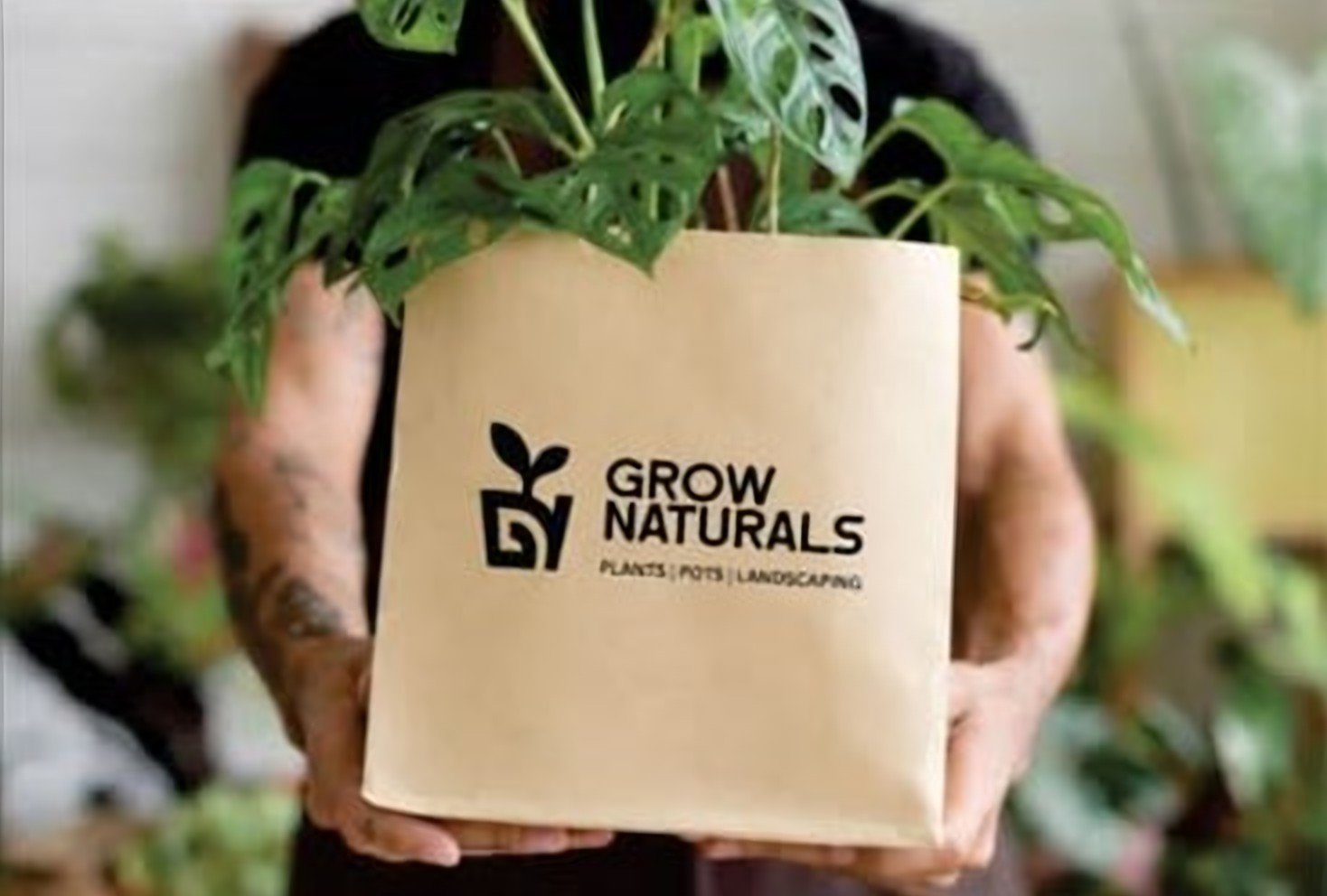 Grow Naturals kraft bag mockup