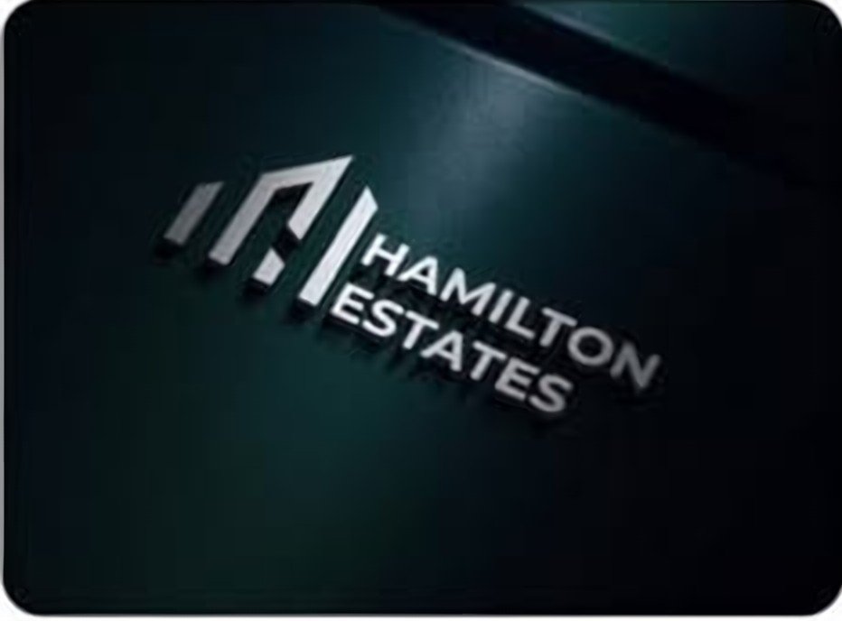 Hamilton Estates 3d wall sign mockup