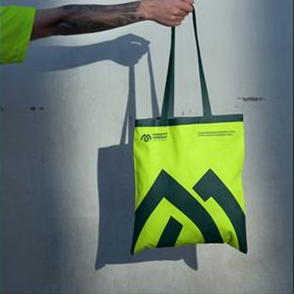 Mighty Green tote bag mockup