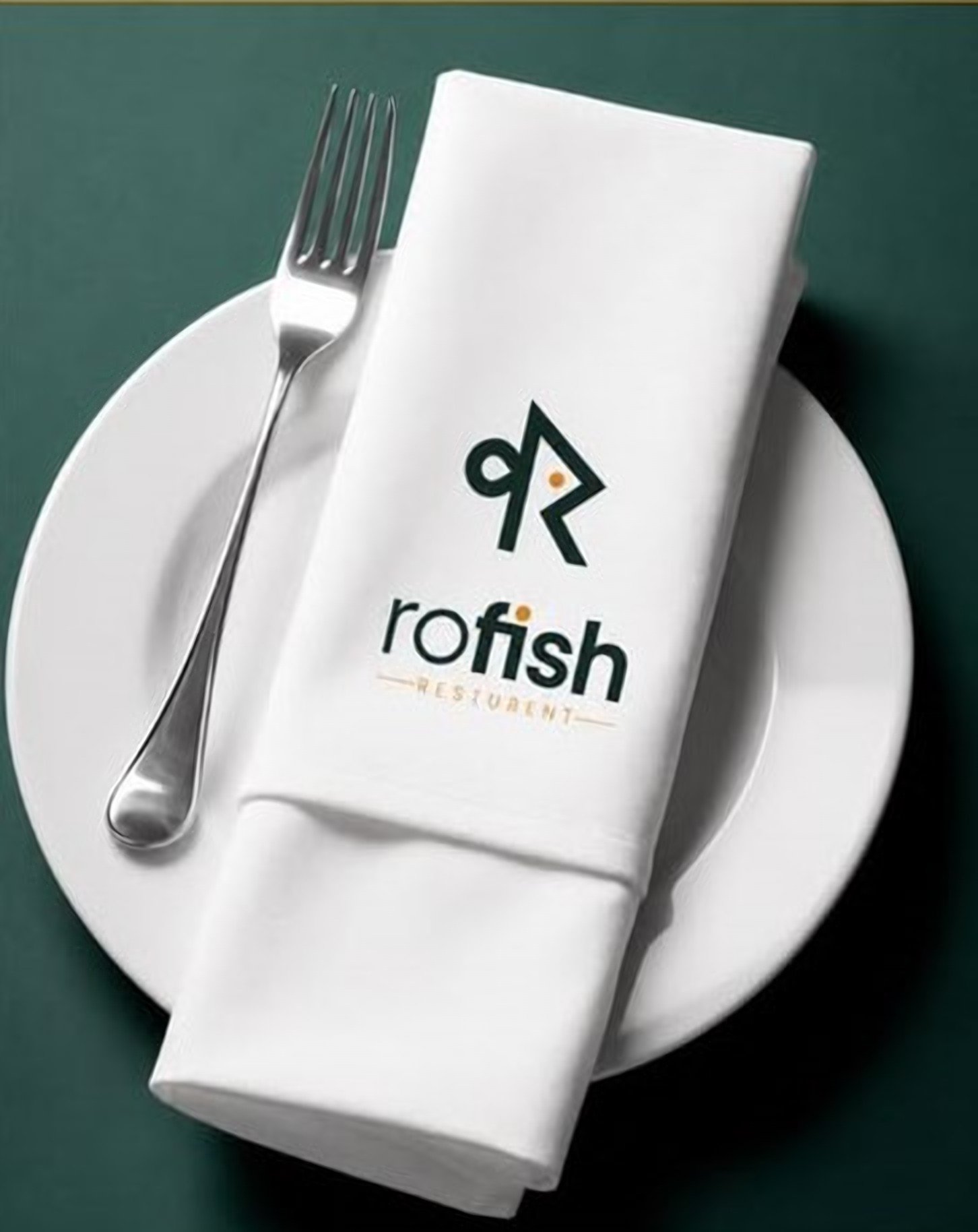 Rofish napkin mockup